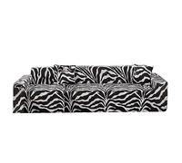 Jonscart 1 housse de protection de canapé extensible à motif zèbre pour fauteuil, causeuse, canapé, salon inclinable (zèbre, 4 places (225-290 cm)