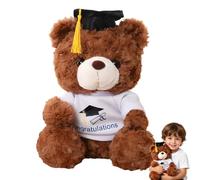 Jonuin Ours en Peluche pour Remise de Diplôme, Ours d'examen avec Chapeau de Docteur, Nounours Mignon pour Graduation, Cadeau de Fin D'études pour Filles et Garçons