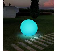 Jonwall Lampes solaires d'extérieur RGBW, boule de lumière solaire 30 cm, boule solaire avec changement de couleur, lampes solaires LED IP67 1800 mAh Batterie pour jardin, balcon terrasse