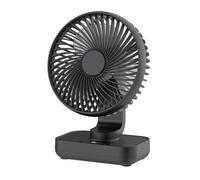 Jonyetech Vent de Bureau Oscillant Rechargeable 4000mAh, Mini et Puissant, 4 Vitesses, Ultra Silencieux (30 dB), Noir - Idéal pour la Maison, le Bureau et le Camping