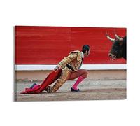 JONZA Affiche de corrida espagnole Héroïque Torero Peinture décorative sur toile murale et image d'art pour chambre familiale 30 x 45 cm