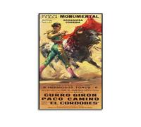 JONZA Poster corrida monumental de Barcelone tauromachie Guerriers Peinture décorative sur toile murale et art photo famille chambre 50 x 75 cm