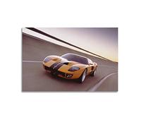 JONZA Poster de voiture de course pour Ford GT Supercar - Peinture décorative sur toile - Décoration murale et chambre à coucher familiale - 30 x 45 cm