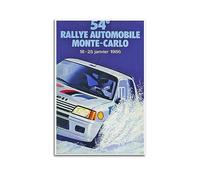 JONZA Poster Rallye Racing WRC pour Peugeot 205 Voiture de Sport Décorative Peinture sur Toile Mur et Art Photo Familiale Chambre 50 x 75 cm