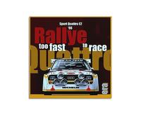 JONZA Poster vintage Rally Racing WRC pour Audi Quattro S1 E2 Peinture décorative sur toile murale et art photo de famille 70 x 70 cm