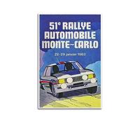 JONZA Poster vintage Rally Racing WRC pour Opel Ascona 400 Sport Car Décoration sur toile murale et art photo famille Chambre 40 x 60 cm