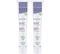 Jonzac Eau Thermale REhydrate Crème Hydratante Riche Bio Visage Pour La Peau 2x50 ml