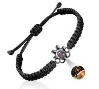 JONZIN Bracelet Photo Personnalisé Rond pour Homme Femme Bracelet Personnalisable avec Photo à l'Intérieur pour Couple Amitié Cadeau Personnalisé pour Maman Papa (Patte)