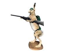 JooDon Statues de Chasseur d'animaux - Décor extérieur de Jardin | Figurines d'animaux Fox Rabbit Dog Hunter Décor créatif pour la Maison, Standard