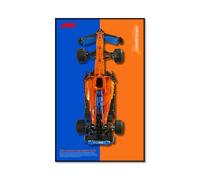 Joodyyoo Tableau mural pour Lego Technic McLaren F1 42141 pour voiture Lego F1 - Support mural pour voiture Lego - Idée cadeau pour les amateurs de Lego, décoration d'intérieur (panneau mural