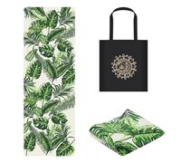 jooeer Tapis de Yoga de Voyage, Tapis d'exercice et de Fitness Pliable et Antidérapant de 1,5 mm d'épaisseur pour Pilates Gym Stretching, Absorbe la Transpiration, 183 x 61 cm