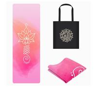 jooeer Tapis de Yoga de Voyage, Tapis d'exercice et de Fitness Pliable et Antidérapant de 1,5 mm d'épaisseur pour Pilates Gym Stretching, Absorbe la Transpiration, 183 x 61 cm