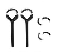 Jooehyer 2Pcs Brosse de Nettoyage de Machine à Café en Nylon Amovible Brosse pour Machine à Espresso avec 2 Brins Supplémentaires de Nettoyage à 360° pour le Nettoyage Du Groupe de la Machine à Espres
