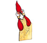 Jooehyer 3 Pièces Coq Voyeur Drôle Décor d'angle de Fenêtre Fait à la Main en Acrylique Teinté Ornement de Poulet Attrape-Soleil Mur Fenêtre Suspendue