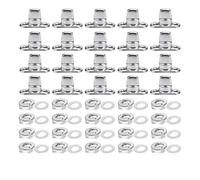 Jooehyer 40 Ensembles D'Attaches à Verrouillage par Torsion pour Toile, Attaches à Bouton Tournant, Œillet et Goujon pour Boutons Tournants de Fixation Marine en Toile