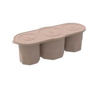 Jooehyer Bac à Glace en Silicone Marron à Dégagement Facile pour Fabriquer 3 Tailles de Glaçons Creux en Forme de Diamant pour Refroidir Les