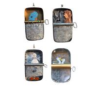 Jooehyer Boîte de Sardines Ornement à Suspendre Original, Un Morceau Original, Ornements de Pêche Amusants, Boîte de Sardines, Poisson en Conserve, Fruits de Mer