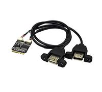 Jooehyer Carte Adaptateur D'Extension M2 WiFi Key A/ETO USB Carte Adaptateur Carte Mère D'Ordinateur Portable Ngff vers Double Port USB2.0 Carte D'Extension B