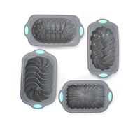 Jooehyer Ensemble de 4 Moules à Pain Antiadhésifs pour Four de Cuisine, pour Pain Aux Bananes, Pain de Mie, Quatre-Quarts et Pain de Viande