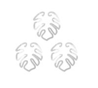 Jooehyer Ensemble de Pinces en Bambou pour Tortue, Support en Plastique pour Tige de Plante, Support de Feuille de Plante Verte en Forme de Fleur, Coquille de Tortue en Bambou 3 Pièces A