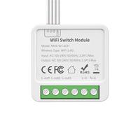 Jooehyer Interrupteur Marche/Arrêt à 3 Voies Graffiti Smart WiFi Interrupteur Marche/Arrêt Intelligent à 3 Voies Mini Interrupteur à Boîtier Dissimulé