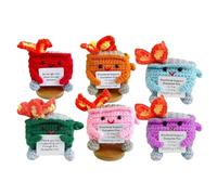 Jooehyer Mignon Feu de Benne à Ordures au Crochet, Poupées au Crochet Amusantes, Cadeaux au Crochet Faits à la Main, Cadeaux pour Amis
