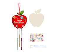Jooehyer Ornements de Carillon à Vent pour Enfants Bricolage Peint Pendentif de Décoration D'Activité Artistique de Fête d'anniversaire, Ensemble de Pommes