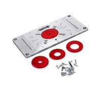 Jooehyer Plaque de Renversement de la Table de Routeur en Aluminium, Plaque D'Insertion de Table de Routeur avec des Bagues D'Insertion de Routeur pour Outils de Routeur en Bois pour le Travail Du Boi