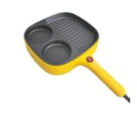 Jooehyer Poêle à Omelette Électrique Poêle Barbecue Multifonction, Antiadhésive Hotpot Petite Poêle Électrique à Frire à Plat Cuiseur Vapeur Alimentaire Friteuse à Steak Prise EU C