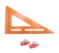 Jooehyer Règle Triangulaire Polyvalente avec Glissière de Positionnement, Outil de Mesure et de Marquage Universel pour Charpentiers, Mesure de Disposition
