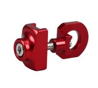 Jooehyer Régulateur de Chaîne en Alliage D'Aluminium pour Tendeur de Chaîne de Vélo Pliable, Adapté à la Fermeture à Glissière de Vélo Pliable. Rouge