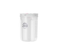 Jooehyer Réservoir de Stockage de Grains Réservoir de Stockage à Compartiment en Plastique Cuisine Boîte de Rangement de Haricots Scellés Quatre Boîtes de Rangement Couvertes 2000 ML
