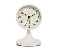 Jooehyer Réveil Rond en Métal Nordique, Horloge de Table Silencieuse Vintage, Horloge Veilleuse de Chevet D'Étudiant, Décoration de Chambre, Décoration Intérieure B