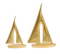 Jooehyer Sculptures Modernes pour Décoration D'Intérieur, Ornement de Décoration de Voilier, Décorations de Bateau, Statue Décorative, Sculptures et Statues d'art (2 Pièces) Or