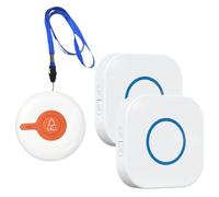 Jooehyer Sonnerie de Porte Sans, Bouton D'Appel, 4 Niveaux de Volume, Id¨¦al pour les Personnes ?g¨¦es, Handicap¨¦es, Port¨¦e 350 M, Prise UE