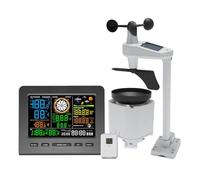 Jooehyer Station Météo Wi-FI 5 en 1 Affichage et Vitesse du Vent Prévisions Météo de Précipitations Température Humidité Prise UE