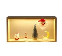 Jooehyer Support de Veilleuse de Noël, Père Noël LED, Décorations, Support de Présentation, Mini Support de Décoration de Sapin de Noël A