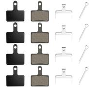Joogee 4 Paires Plaquettes de Frein Vélo à Disque, Plaquettes de Frein Bicyclette Patins de Frein Semi-Métalliques Compatible pour TRP Tektro Deore Shimano