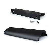 JOOJA Lot de 10 poignées de tiroir cachées de style moderne pour meuble de cuisine, noir 150 mm