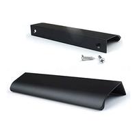 JOOJA Lot de 10 poignées de tiroir cachées de style moderne pour meubles de cuisine (200 mm, noir)