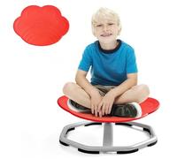 JooKiddie Chaise rotative sensorielle en forme de patte de chat pour enfants autistes, design durable et antidérapant, entraînement à la coordination du corps (rouge)