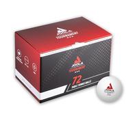 JOOLA Balles de tennis de table de tournoi sélectionnées de 40 + mm de diamètre, 3 étoiles, de qualité supérieure, compatibles en intérieur et en extérieur, blanches