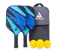 Joola Ensemble de pickleball Ben Johns Blue Lightning – 2 raquettes, 4 balles, sac (7 pièces)