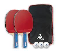 JOOLA Set de Ping-Pong Duo - 2 Raquettes + 3 Balles + Housse, 6 Pièces, Homologué ITTF