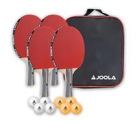 Joola Ensemble de tennis de table Team School – 4 raquettes, 8 balles, sac – Doré