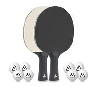 JOOLA Set de Tennis de Table Colorato composé de 2 Raquettes de Tennis de Table et 8 balles de Tennis de Table Idéal pour Les familles et Les Sports de Loisirs, Noir et Blanc, Taille Unique