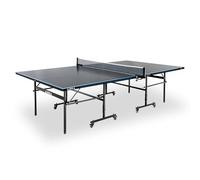 JOOLA Table de ping-Pong d'extérieur J100A - Table de ping-Pong Professionnelle 4 mm en Aluminium résistant aux intempéries - Pliable - Anthracite/Bleu - 274 x 152,5 x 76 cm