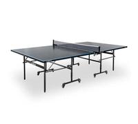 JOOLA Table de ping-Pong d'extérieur J100A - Table de ping-Pong Professionnelle 4 mm en Aluminium résistant aux intempéries - Pliable - Anthracite/Bleu - 274 x 152,5 x 76 cm