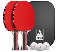 JOOLA Team Set Tennis de Table - 2 Raquettes 3 Balles Housse | Ensemble complet 6 pièces : 2 raquettes haute performance, 3 balles, housse de transport pratique pour joueurs passionnés