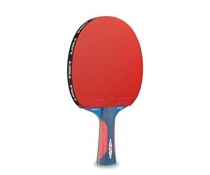 JOOLA Tête de Cheval Junior Pro ITTF Raquette de Tennis de Table 5 étoiles pour Enfant, Manche Bleu/Rouge, 1.8 MM Schwammstärke